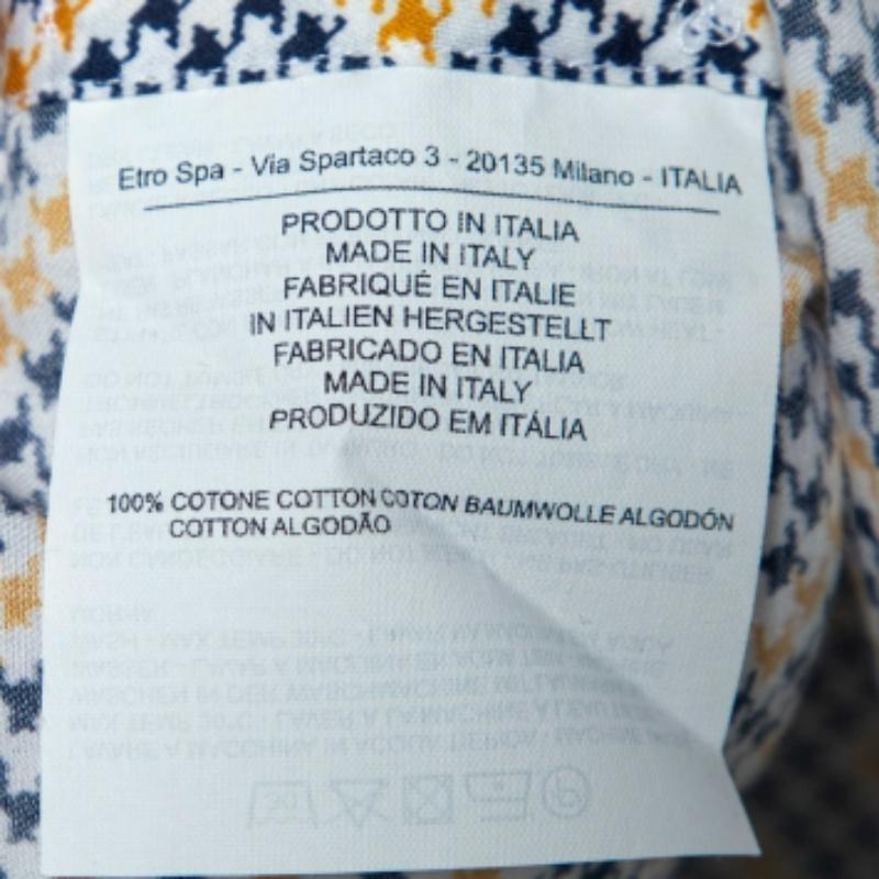 Etro - Chemise boutonnée en coton imprimé multicolore M en vente 1