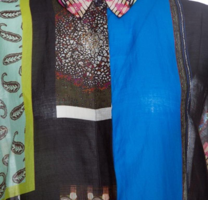 Etro Camisa oversize de algodón estampada multicolor M en Bueno estado para la venta en Dubai, Al Qouz 2