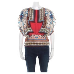 Etro haut chemisier en soie imprimé multicolore S