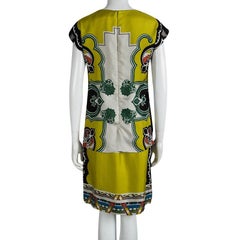 Etro Multicolor Printed Silk Cap Sleeve Layered Dress S