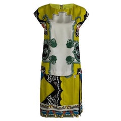Etro Multicolor Printed Silk Cap Sleeve Layered Dress S