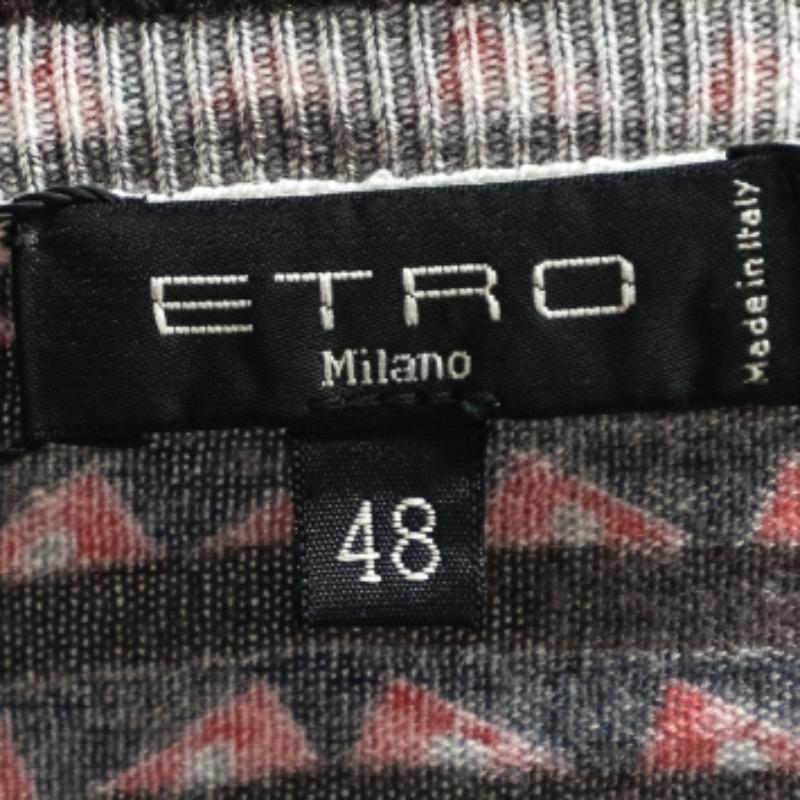 Etro Pull à col rond en tricot de soie et cachemire imprimé multicolore L Bon état - En vente à Dubai, Al Qouz 2
