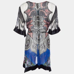 Etro Multicolor Printed Silk & Satin Trim Belted Tunic