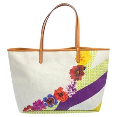 Etro Multicolor PVC Floral Print Tote