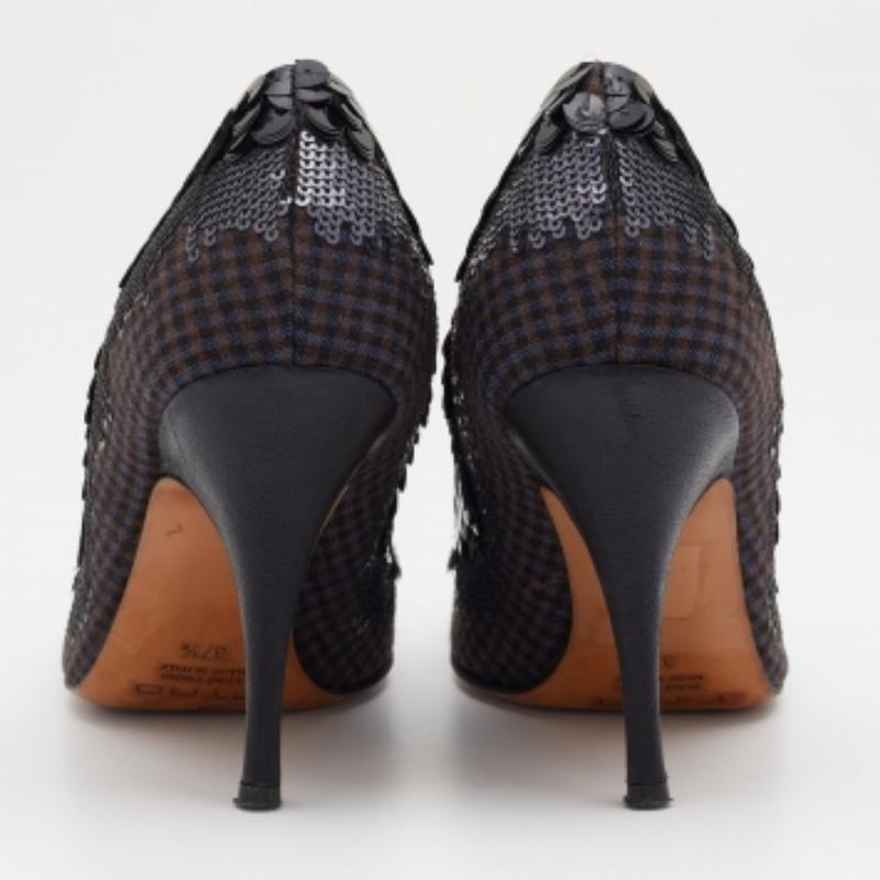 Etro Multicolor Sequins And Fabric Pumps Size 37.5 1