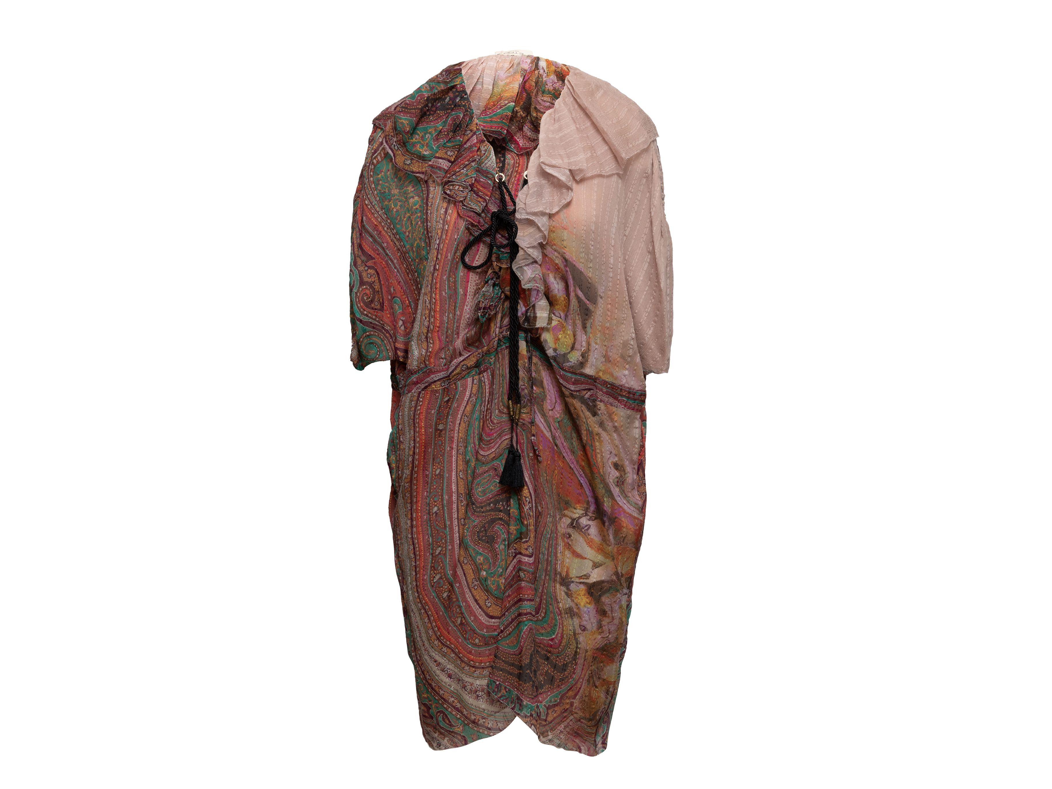 Women's Etro Multicolor Silk Paisley Print Dress