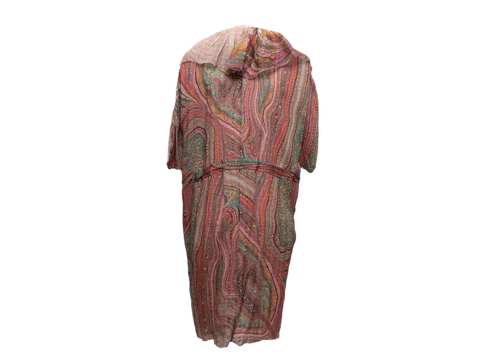 Etro Multicolor Silk Paisley Print Dress 2