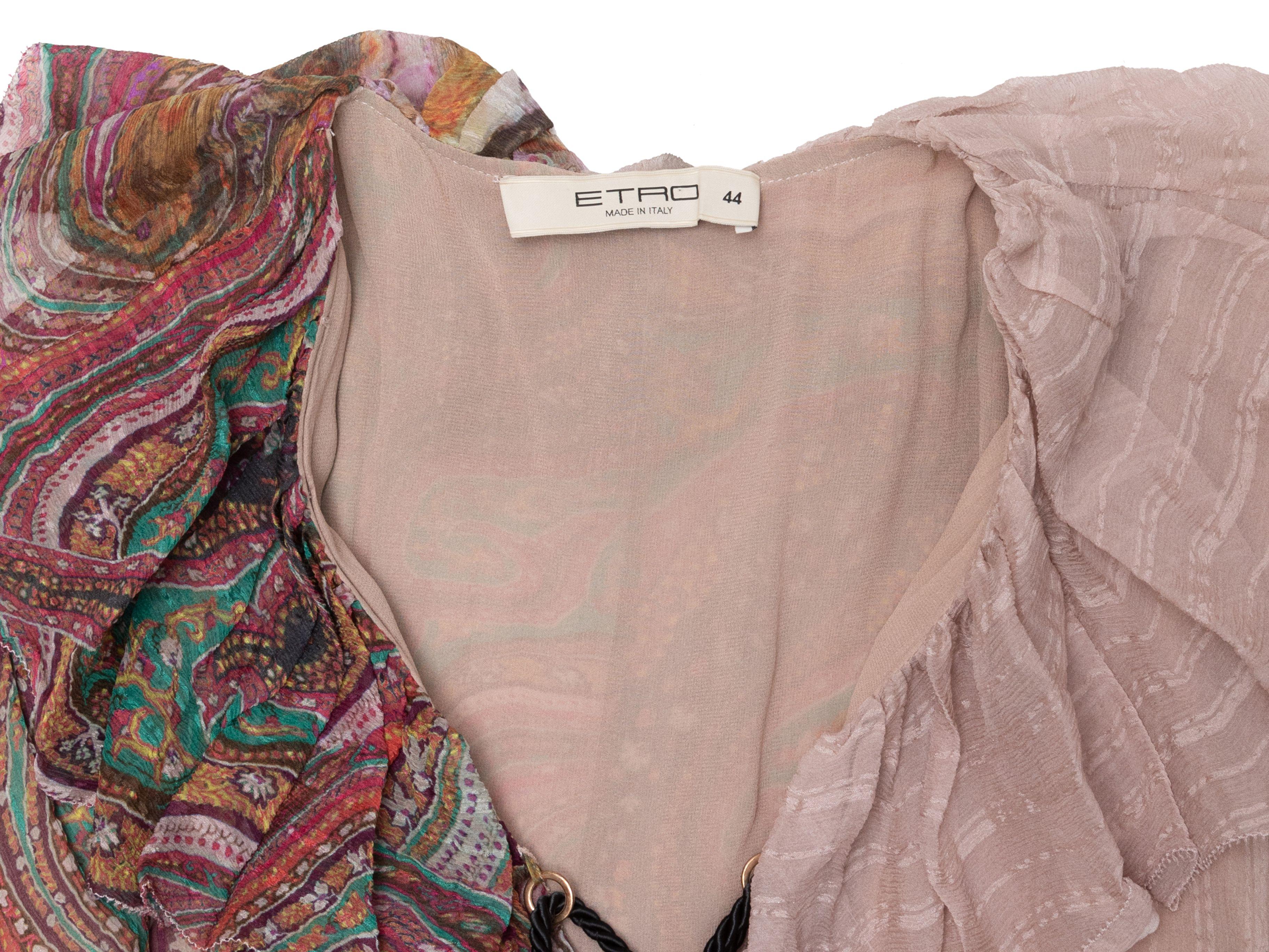 Etro Multicolor Silk Paisley Print Dress 3