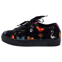 Etro Multicolor Velvet Low Top Sneakers Size 37