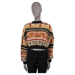 ETRO multicolor wool 2021 TEDDY JACQUARD CROPPED Sweater 40 S