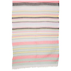 ETRO Mehrfarbiger länglicher Schal mit STRIPED aus Leinen, Kaschmir und Seide