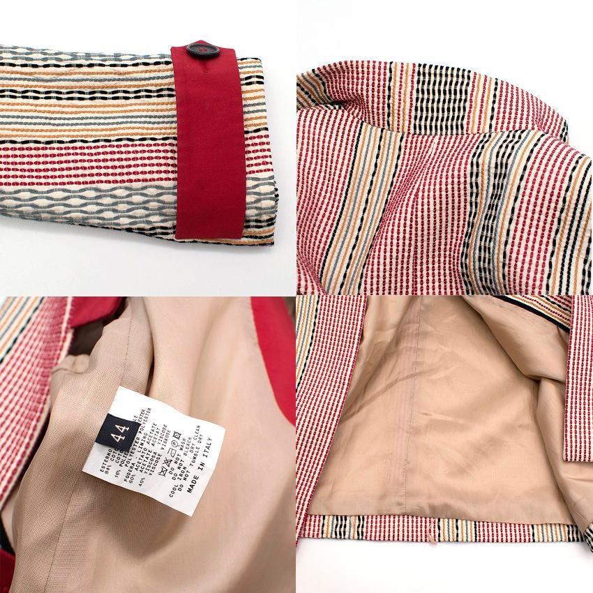 Etro multicolored stripped cotton coat - Size US 8 For Sale 5