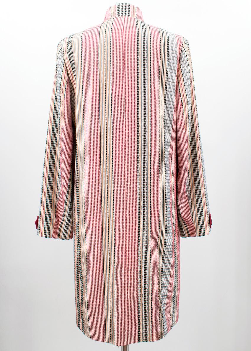Women's Etro multicolored stripped cotton coat - Size US 8 For Sale