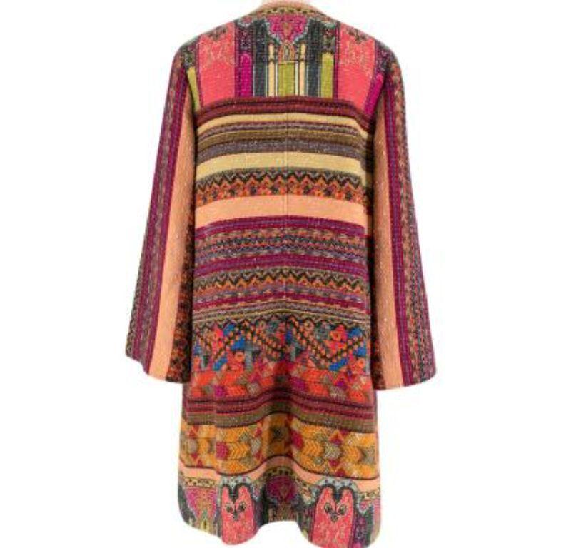 Etro Multicolour Embroidered Embellished Coat In Good Condition For Sale In London, GB