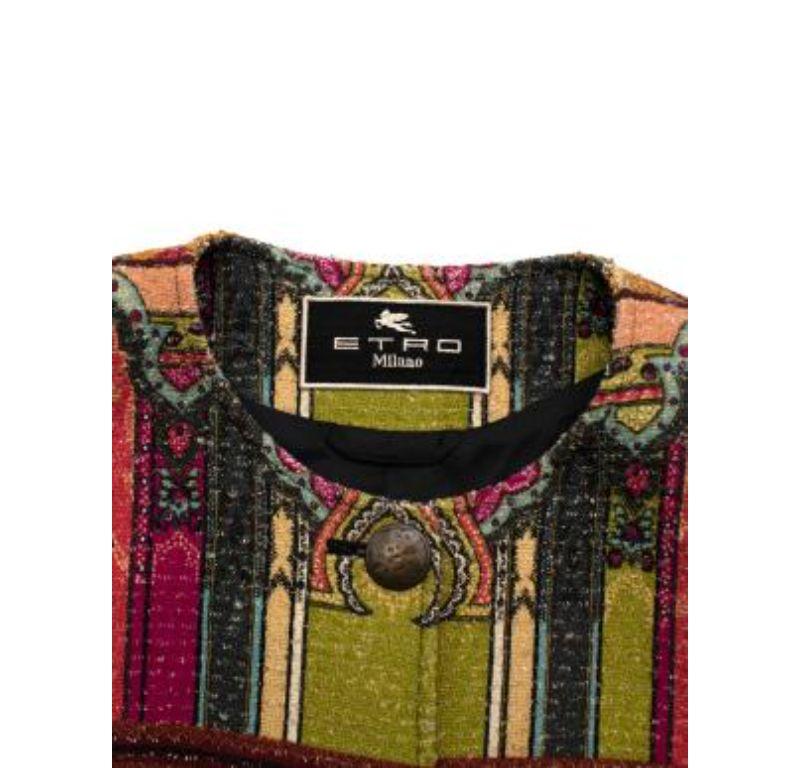 Etro Multicolour Embroidered Embellished Coat For Sale 4