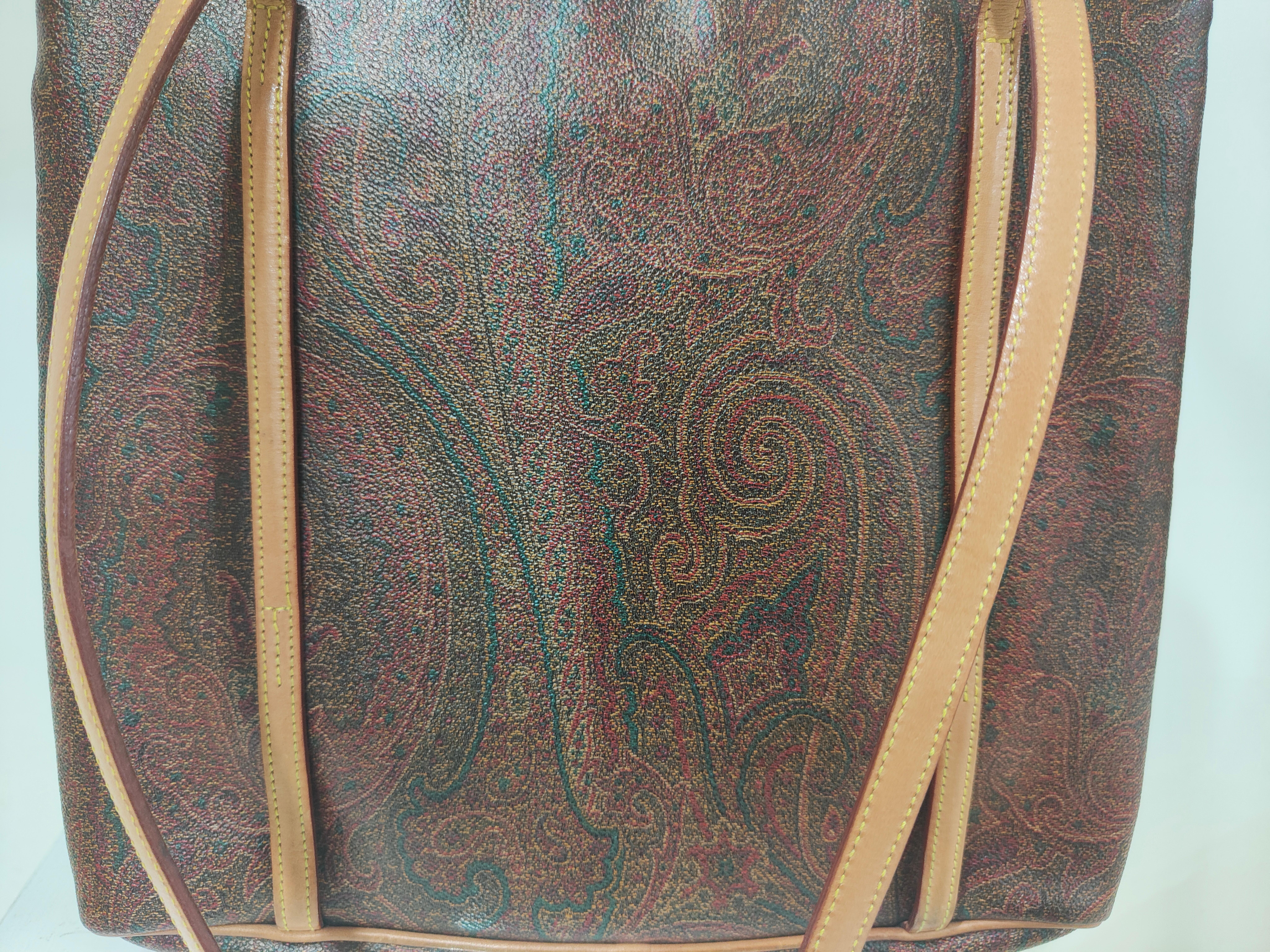 Brown Etro multicoloured leather shoulder bag