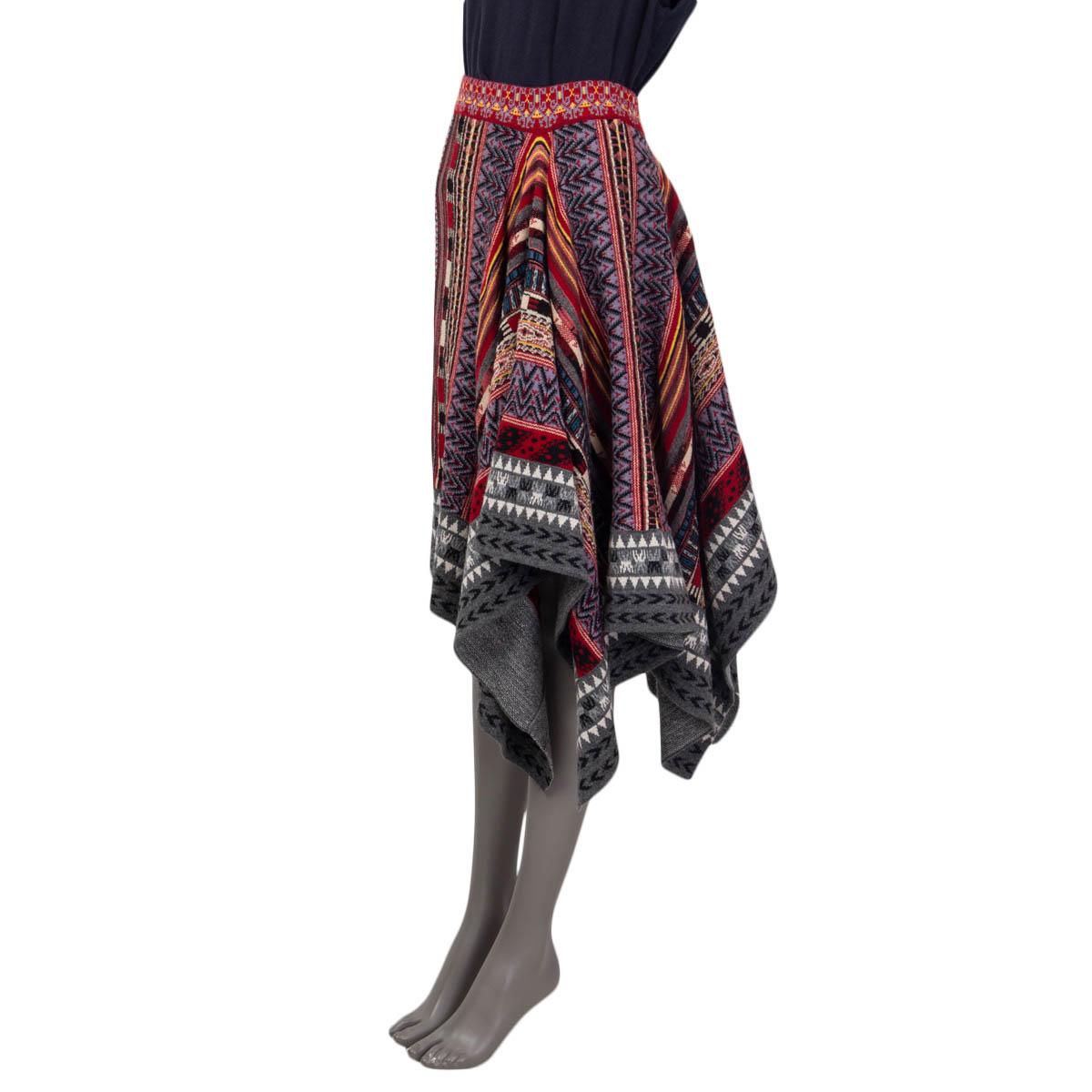 asymmetrical knit skirt