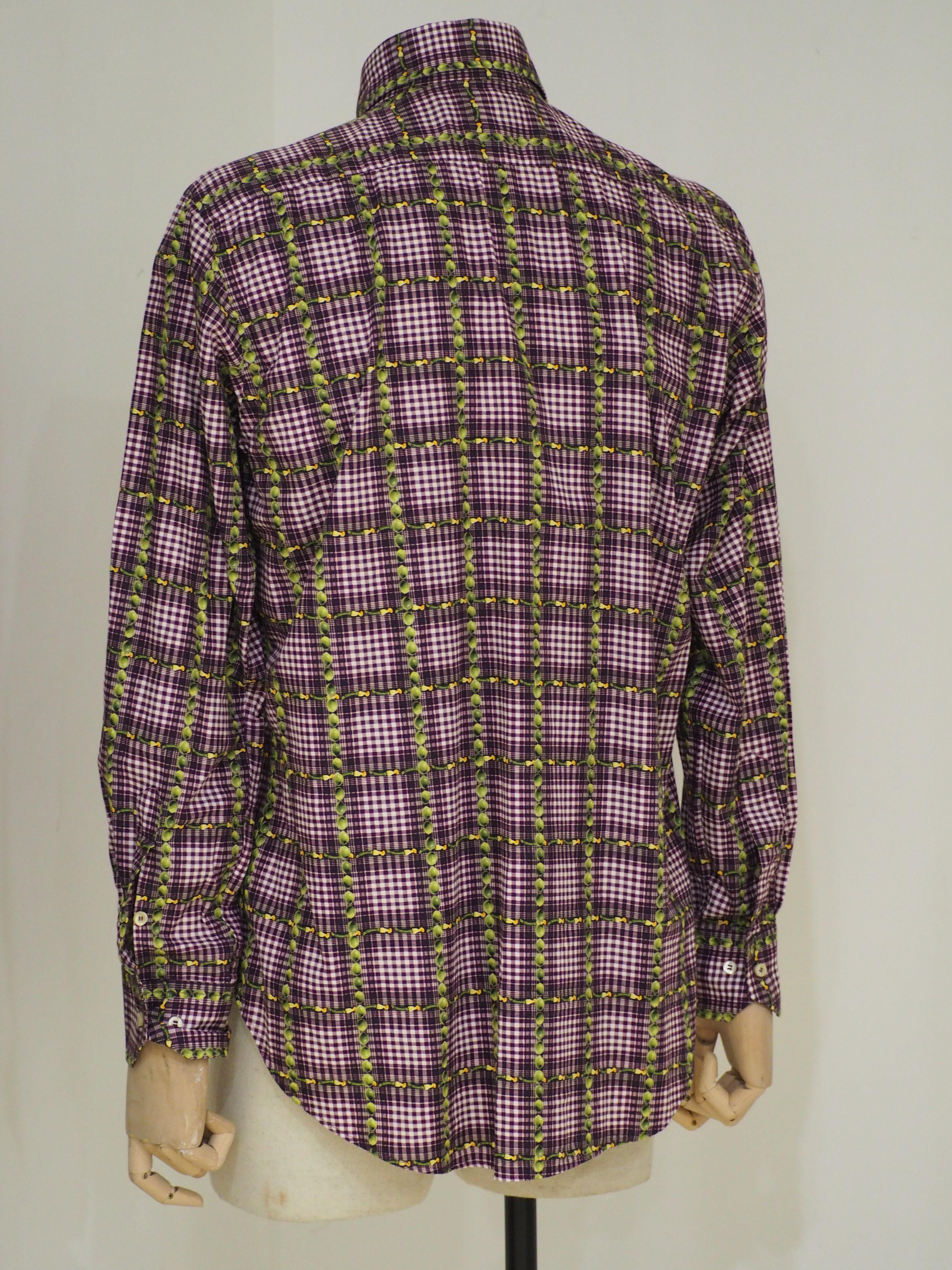 Etro multicoloured zucchini and beans shirt  For Sale 2