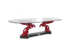 21st Century Mythos Dining Table in Wood and Glass Top by Etro Home Interiors