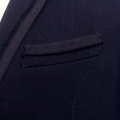 ETRO New Jersey cotton raw edge grosgrain paisley lined half canvas blazer IT48