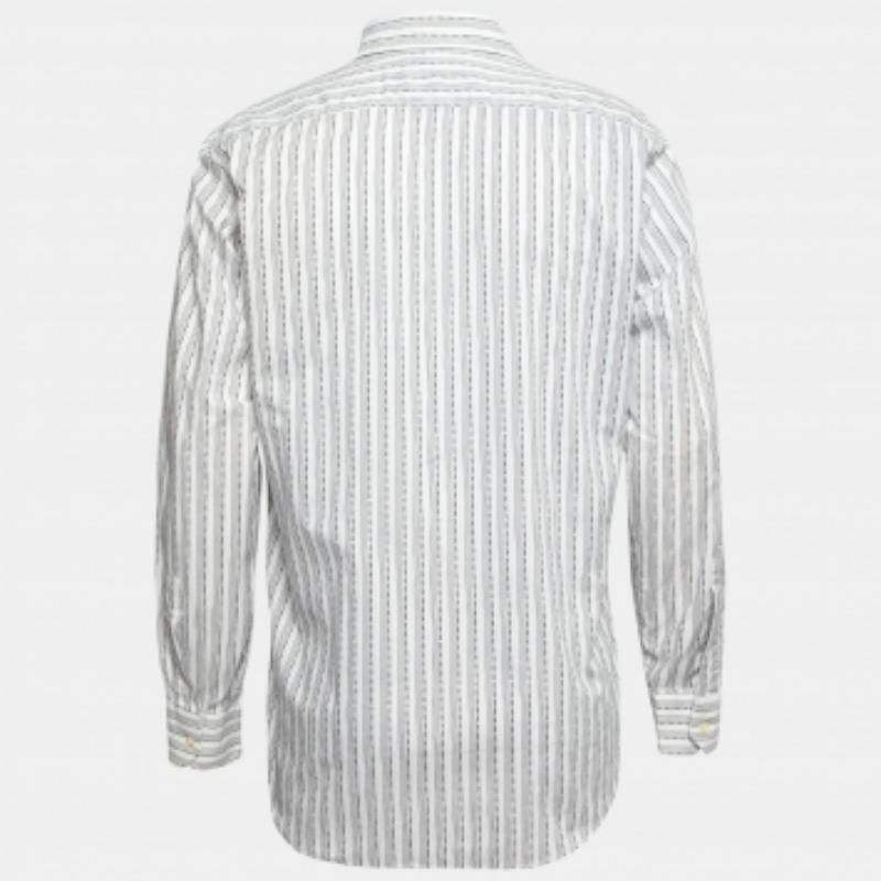 Etro Off White Camisa con botones de algodón estampada M en Bueno estado para la venta en Dubai, Al Qouz 2