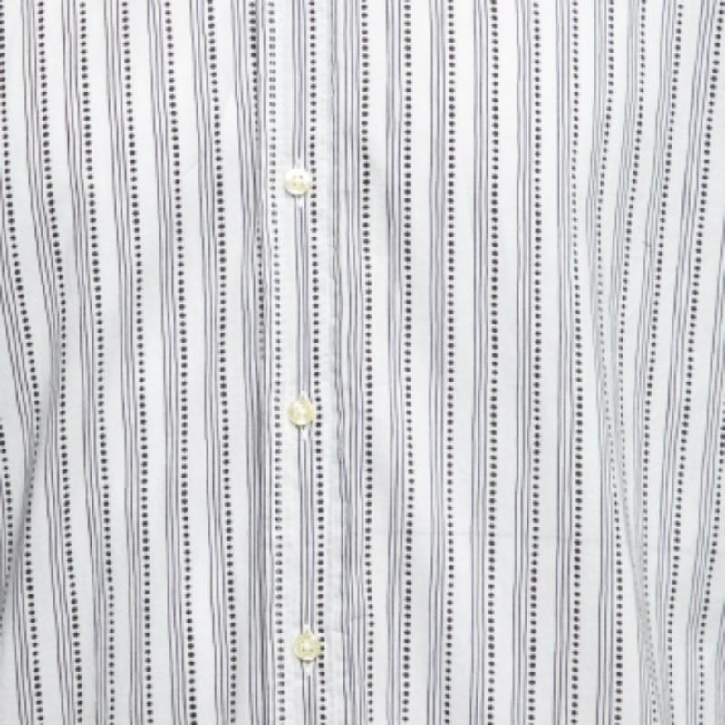De los hombres Etro Off White Camisa con botones de algodón estampada M en venta