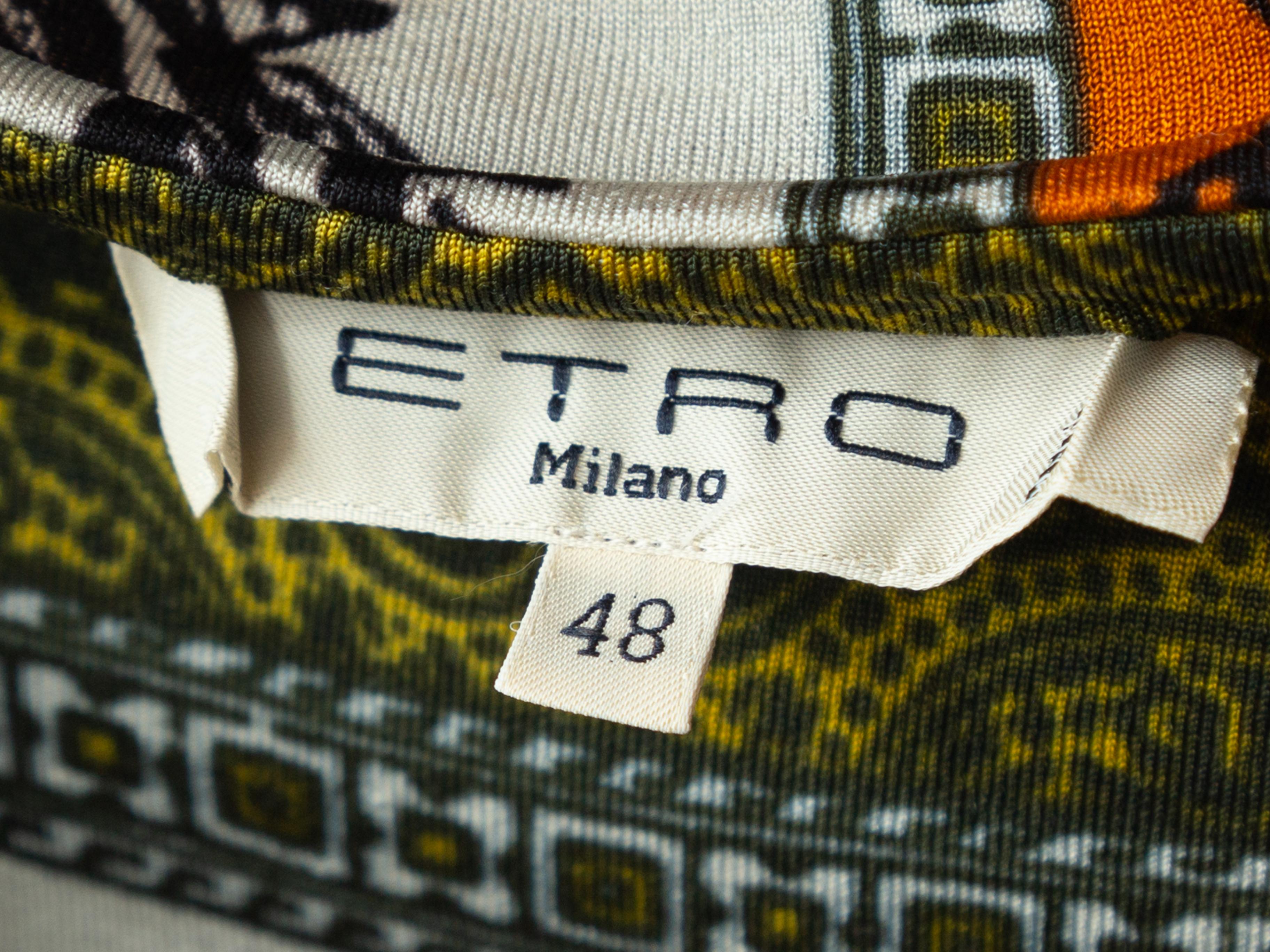 Women's Etro Orange & Multicolor Abstract Print Dress