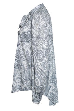 Etro, paisley blouse in black and white