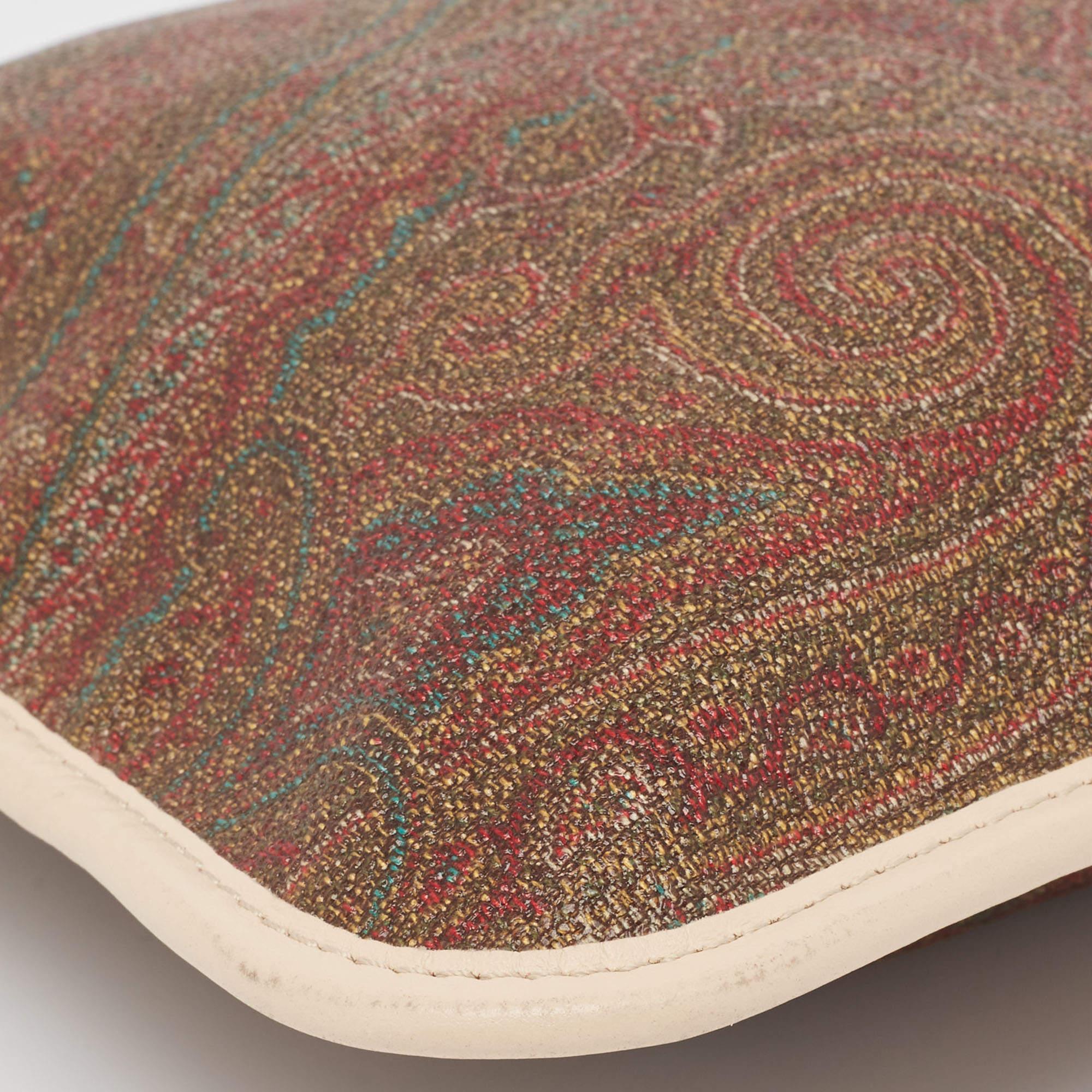 Etro Paisley Coated Canvas, Python Embossed and Leather Crossbody Bag 3
