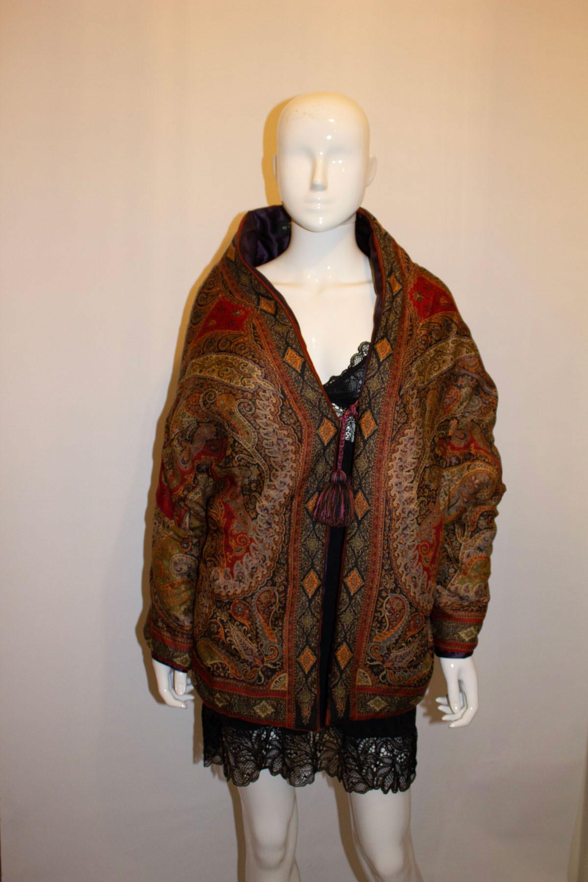 Brown Etro , Paisley Design Shrug For Sale