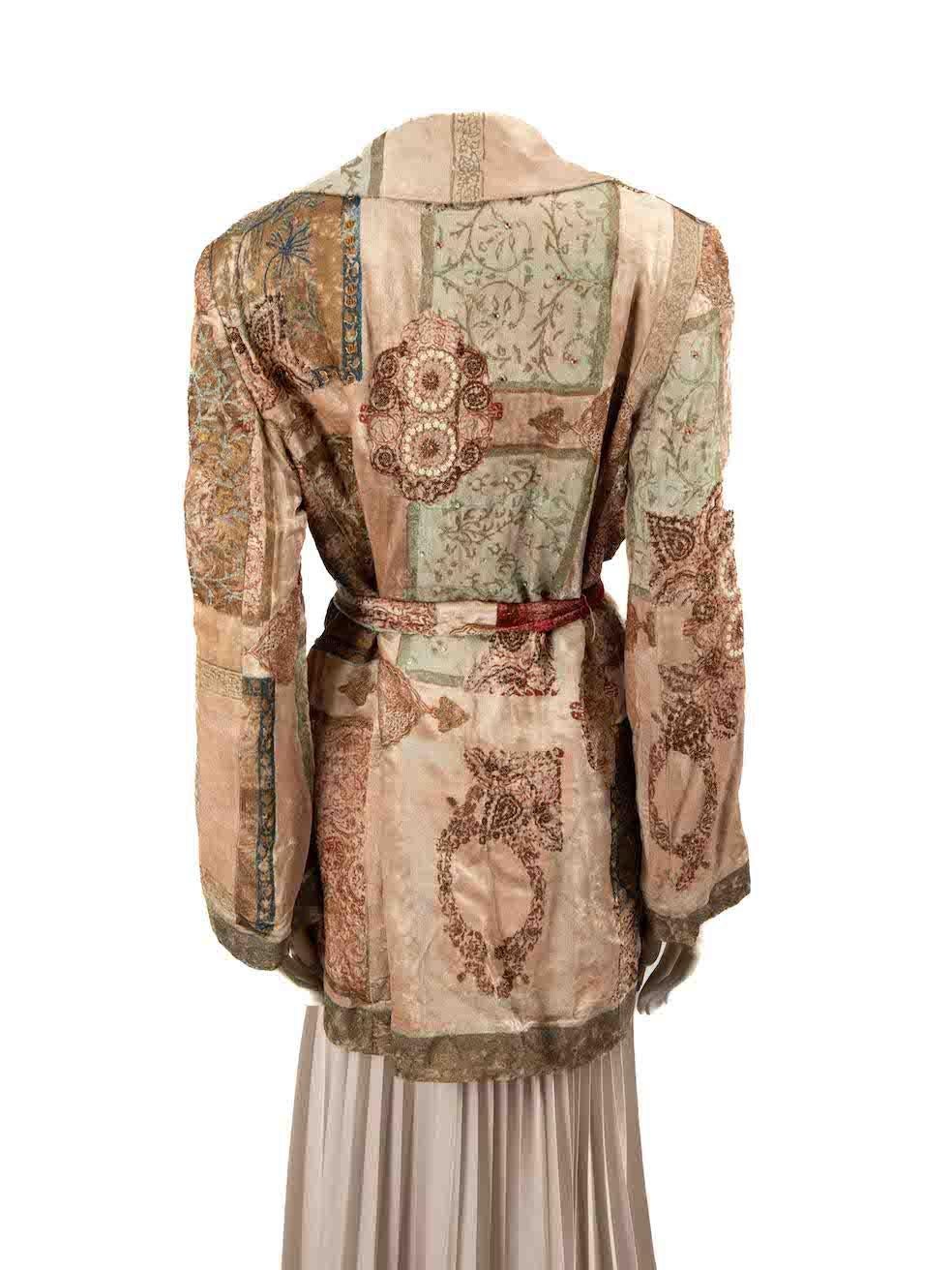 Etro Paisley & Floral Print Velvet Jacket Size XL In Excellent Condition In London, GB