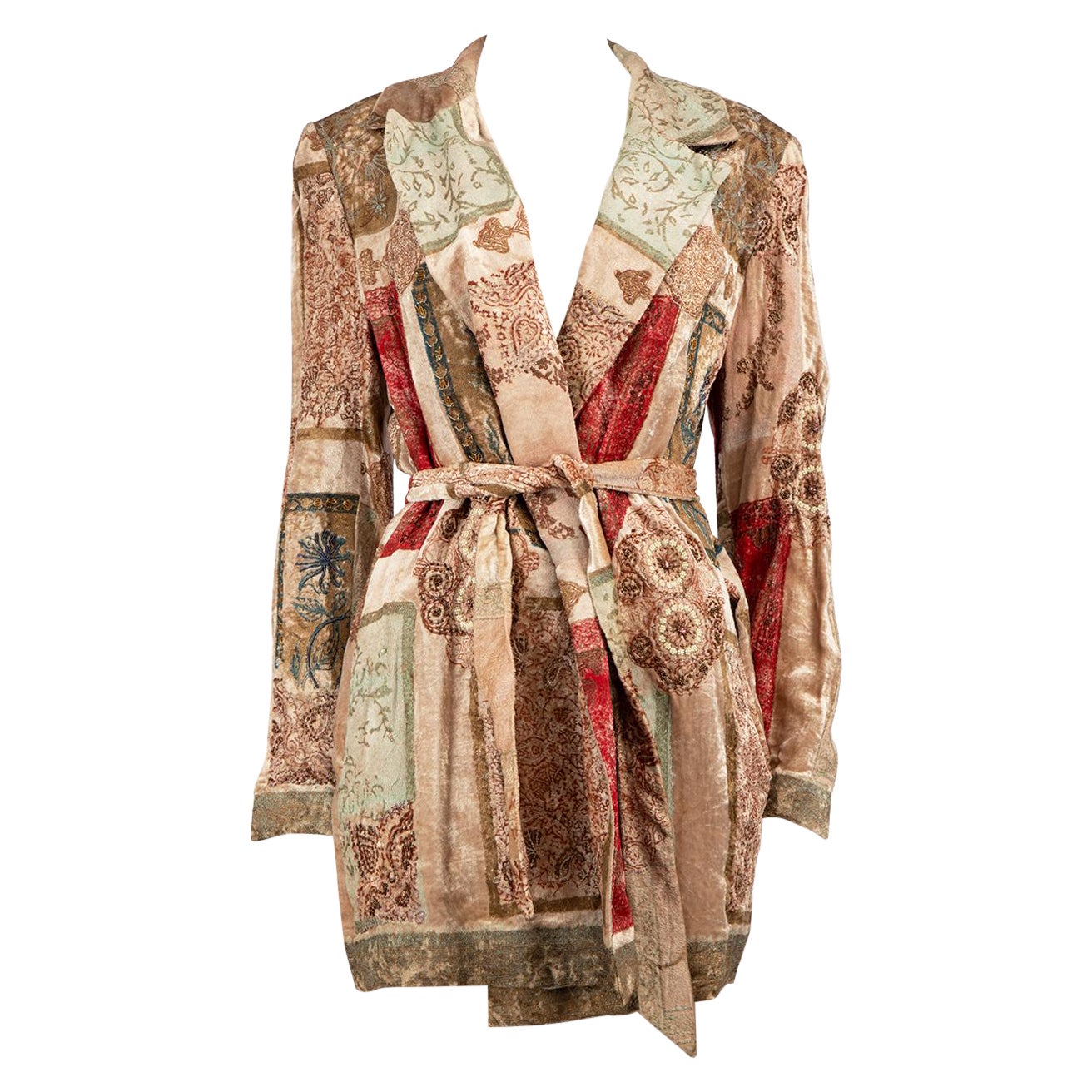 Etro Paisley 
Floral Print Velvet Jacket Size XL