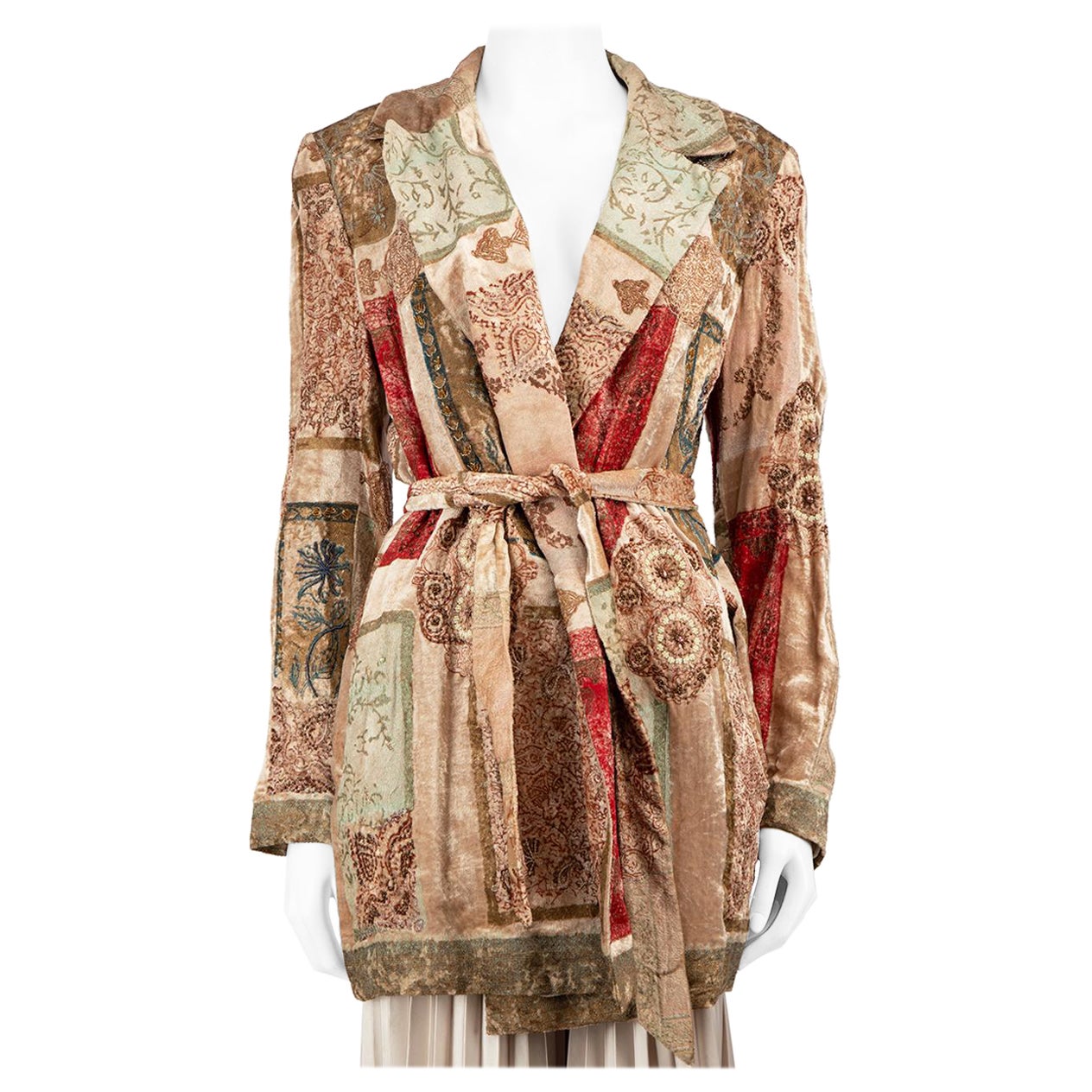 Etro Paisley 
Floral Print Velvet Jacket Size XL