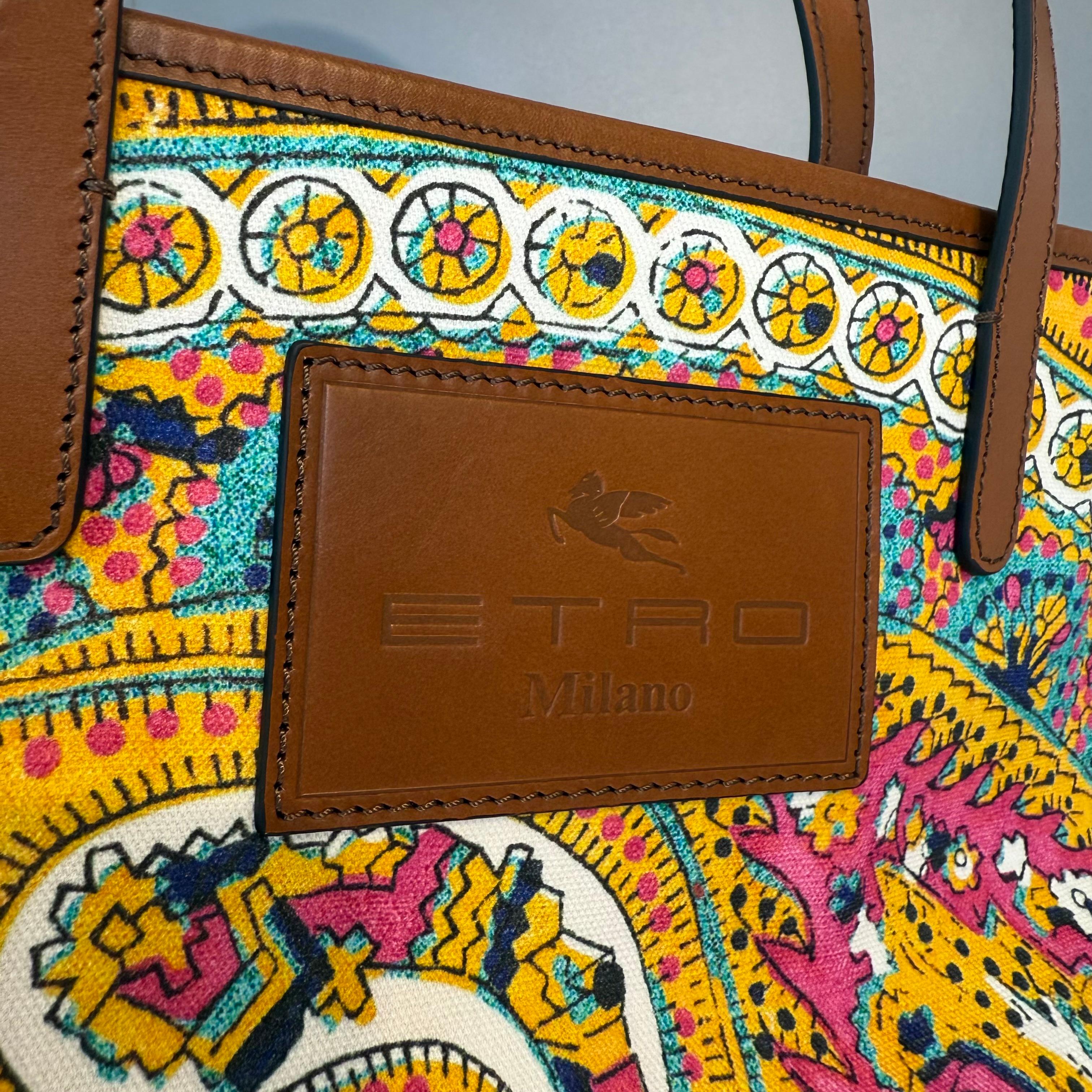 Etro Paisley Globetrotter Shopping Bag In Excellent Condition In Gazzaniga (BG), IT