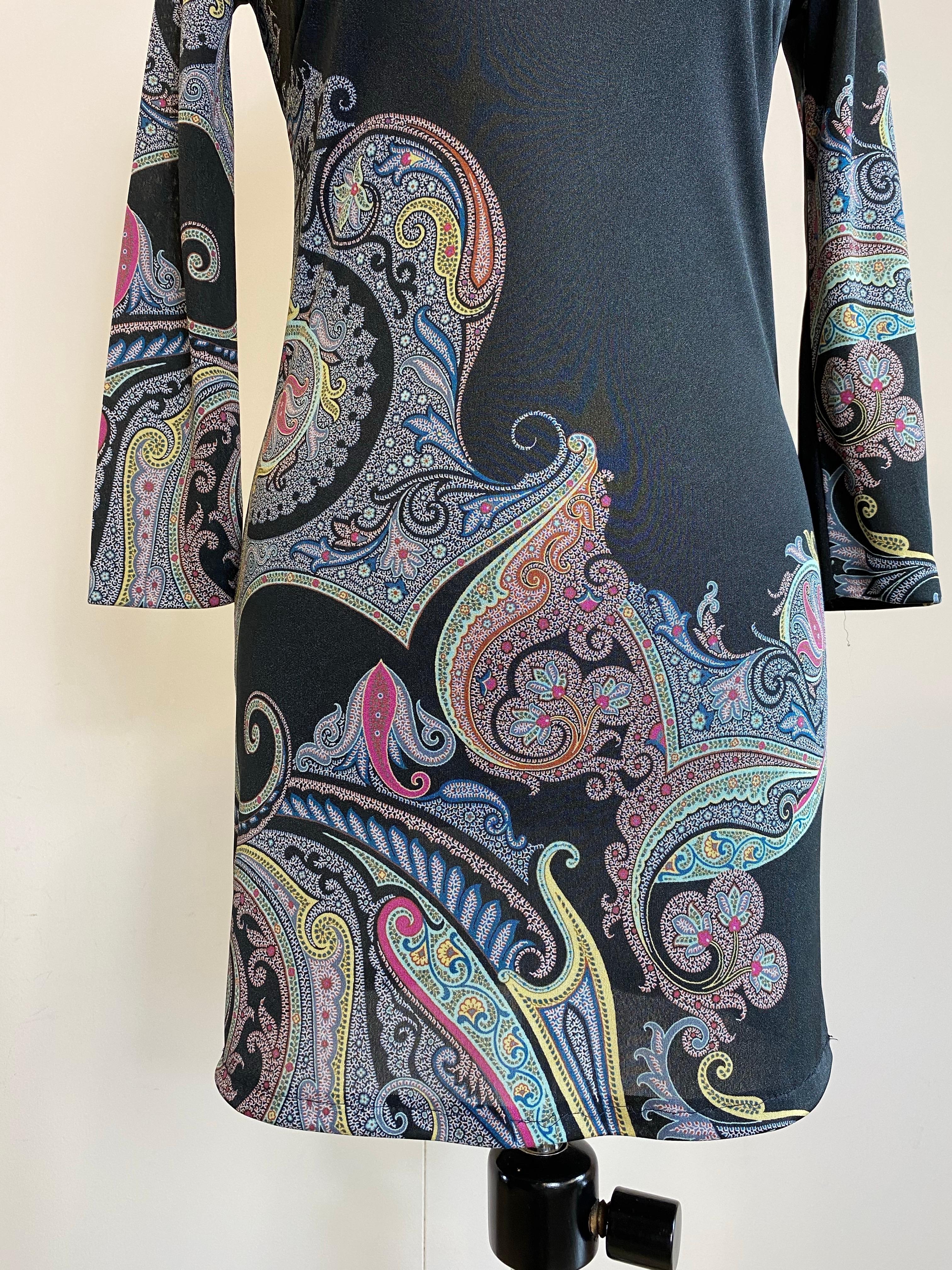 Mini Vestido Etro paisley Negro en venta