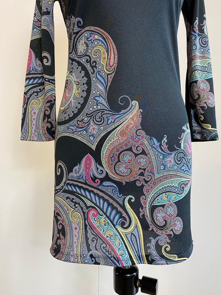 knee length dresses for ladies Etro pre-owned multicolour floral and paisley mini dress - size UK 14
