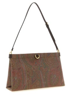 Etro Paisley-Pattern Jacquard Shoulder Bag — Brown