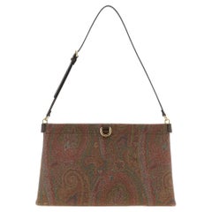 Etro Paisley-Pattern Jacquard Shoulder Bag — Brown