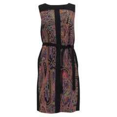 Mini-robe à ceinture Etro à imprimé Paisley en laine multicolore