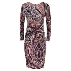Etro Paisley Print Cashmere Blend Fitted Dress