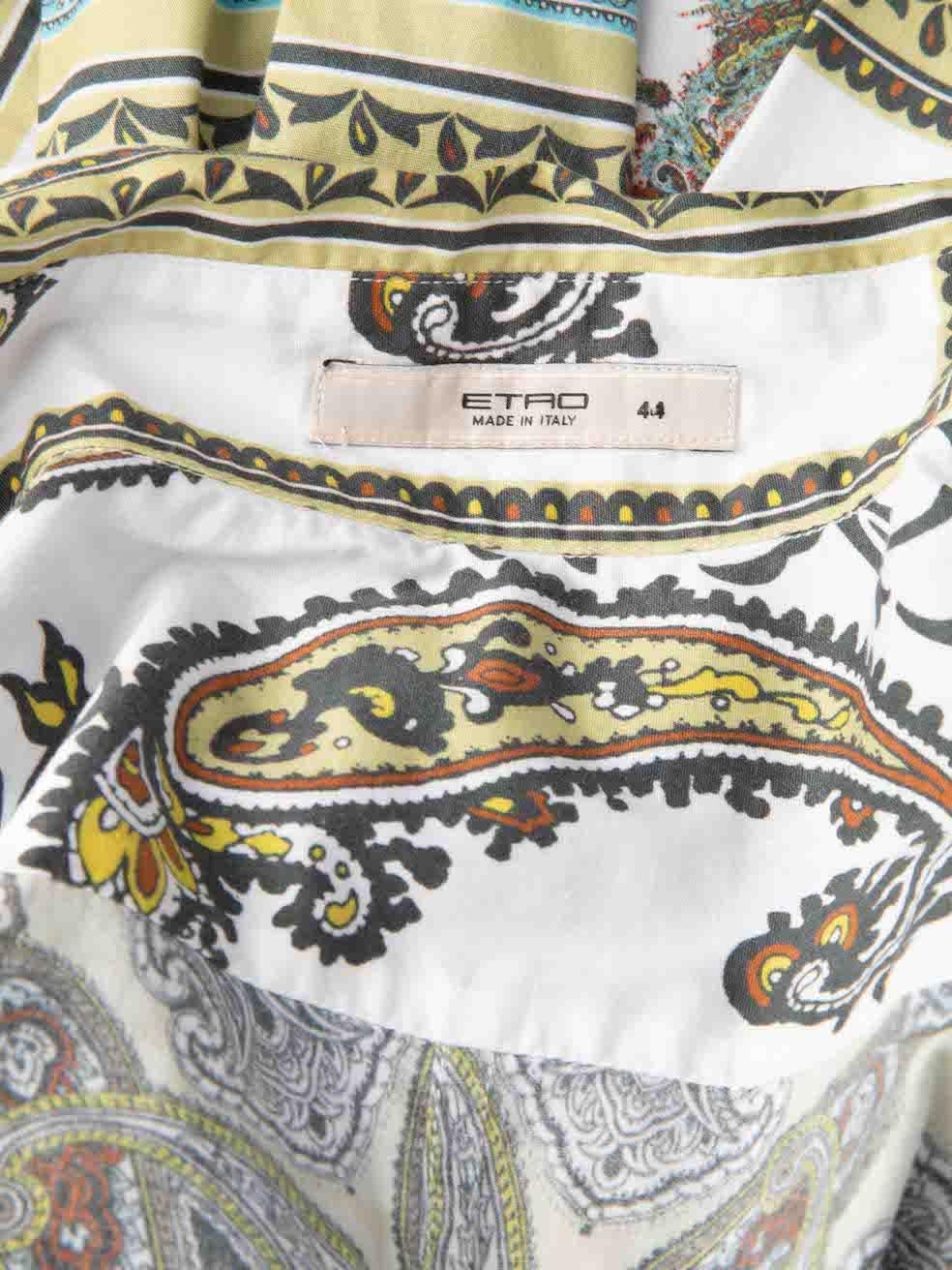 Etro Paisley Print Collar Shirt Size L In Good Condition In London, GB