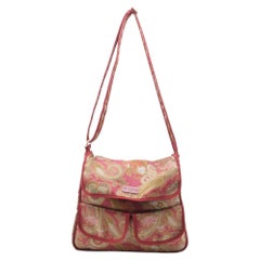 Bolso bandolera con solapa de Etro, con estampado Paisley, en lona multicolor