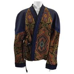 Etro Paisley Print Jacket with Quilted Trim NWT