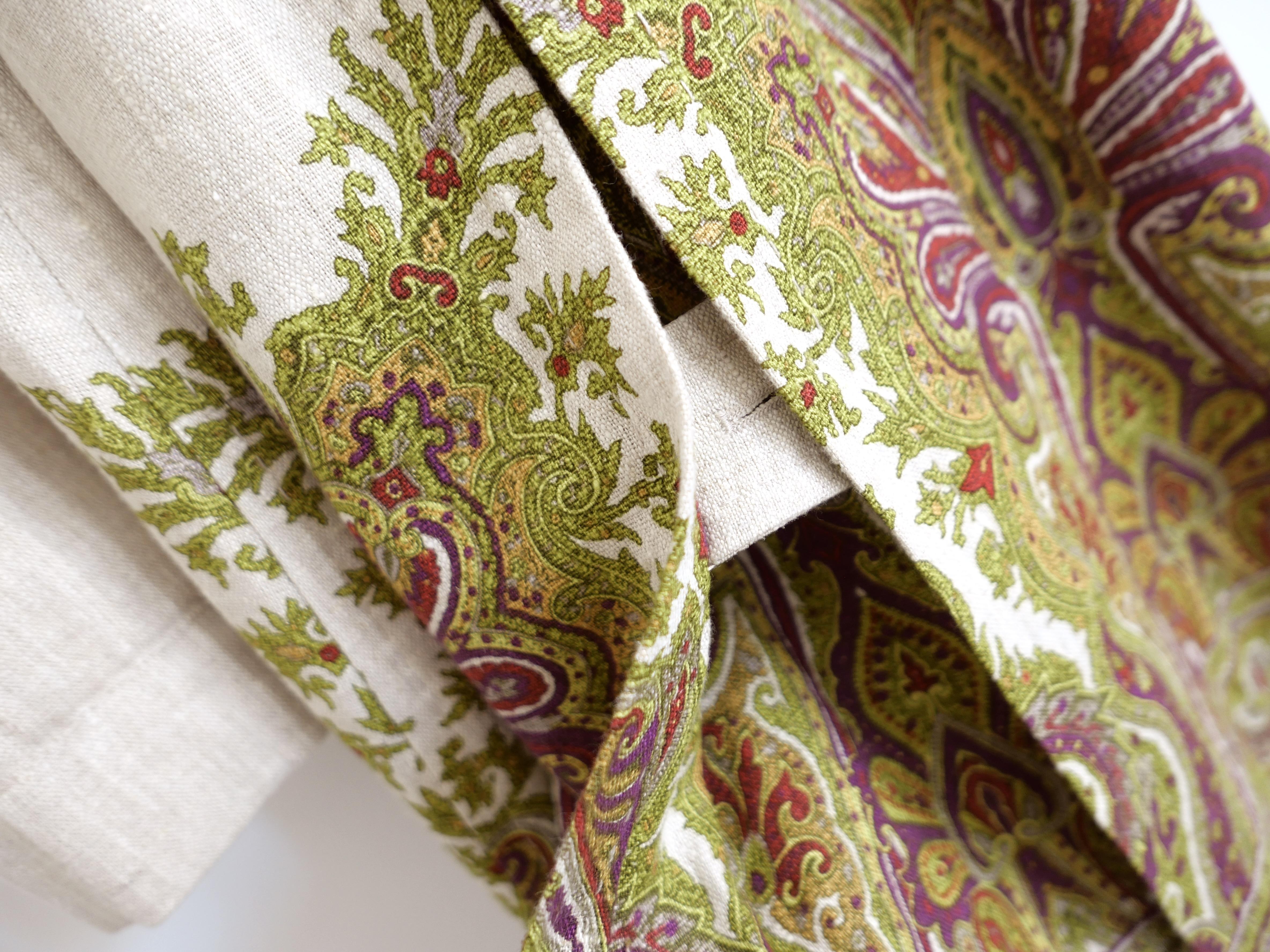 Etro Paisley Print Linren Trenchcoat MAC. im Angebot 2