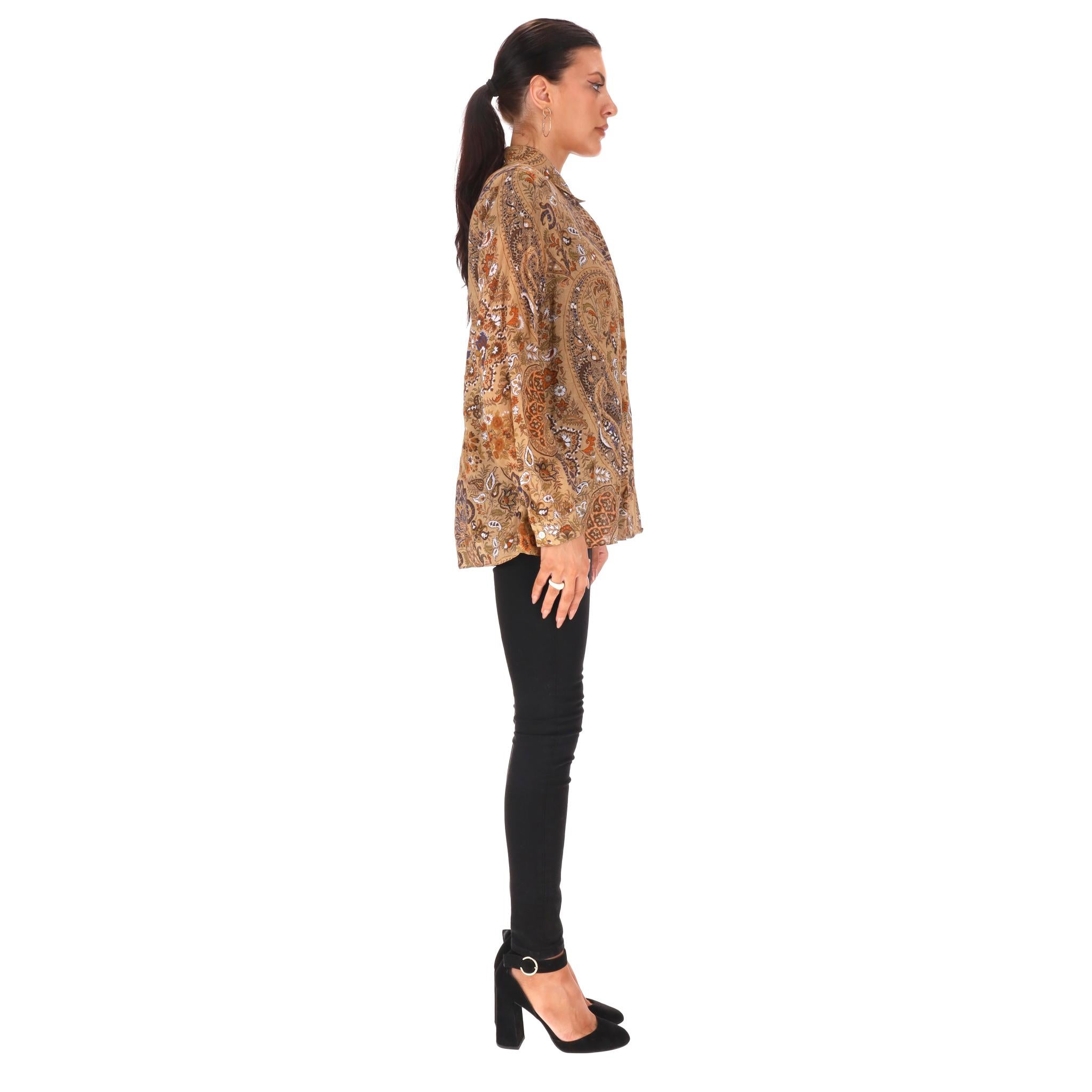 Marron Etro - Chemise à imprimé cachemire en vente