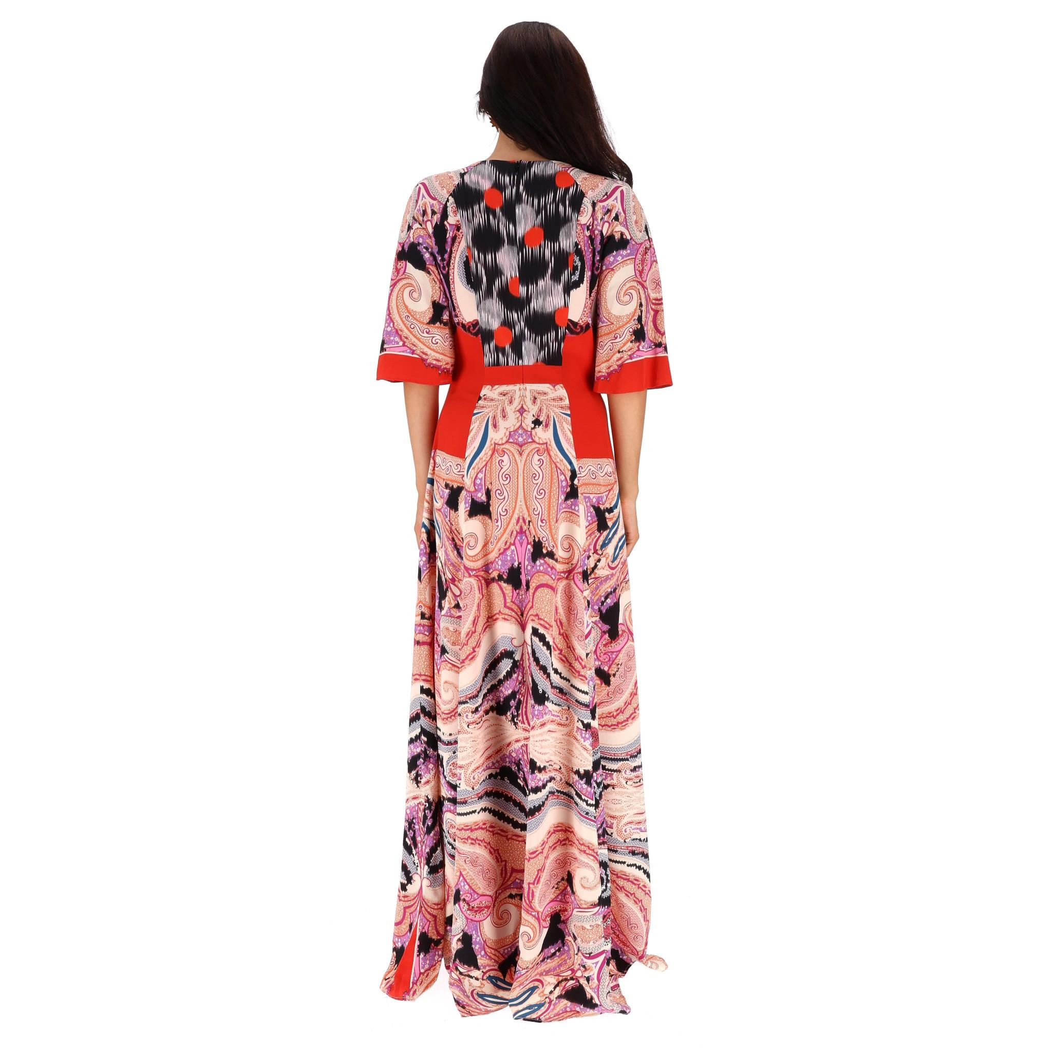 Etro Paisley Print Silk Maxi Dress In Excellent Condition In London, GB