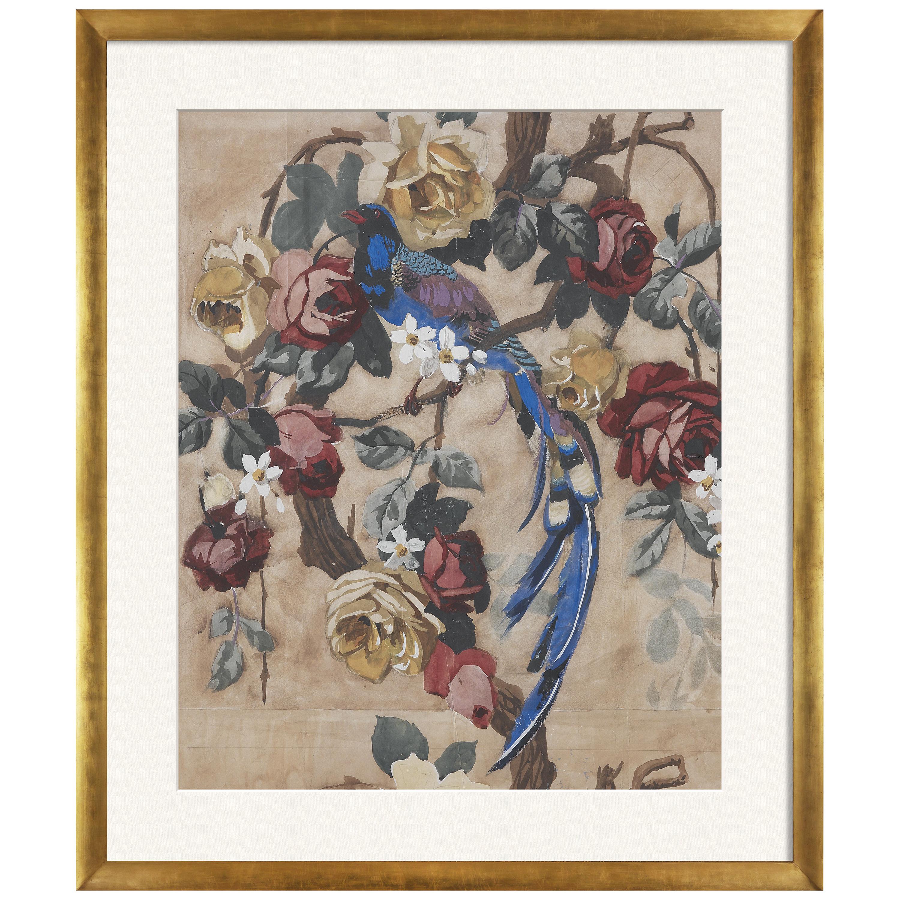 21st Century Papier Powder Print with Frame by Etro Home Interiors For Sale