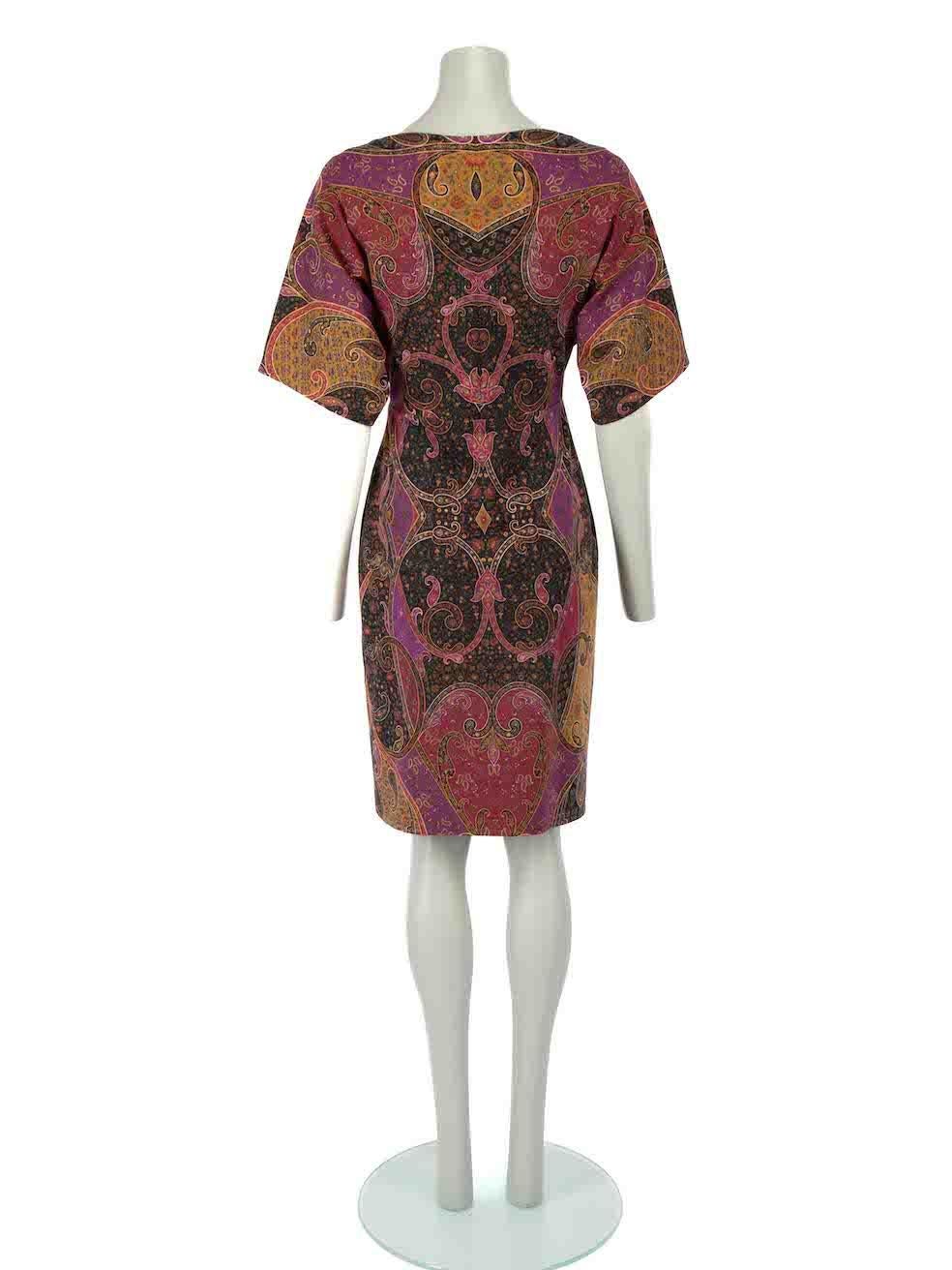 Etro Patterned Knee-Length Dress Size S In Good Condition For Sale In London, GB