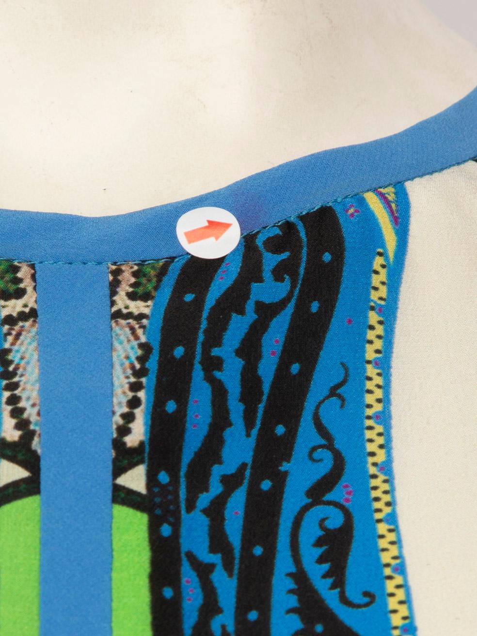 Etro Gemustertes Kleid mit kurzen Ärmeln Größe S Damen im Angebot