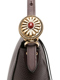 Etro Pebbled Leather Shoulder Bag — Black